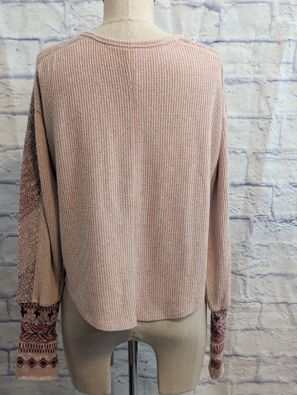 Anthropologie Daily Practice Mixed Knit Thermal Long Sleeve - Size XS - Picture 4 of 8